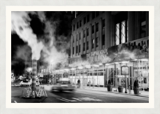 NYC Street Photography "Empire State Building" at Night Print