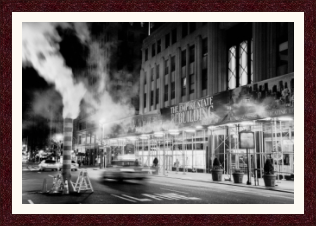 NYC Street Photography "Empire State Building" at Night Print