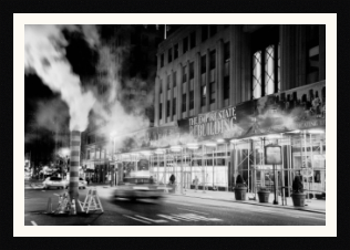 NYC Street Photography "Empire State Building" at Night Print