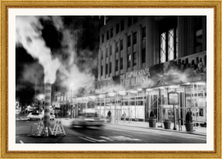 NYC Street Photography "Empire State Building" at Night Print