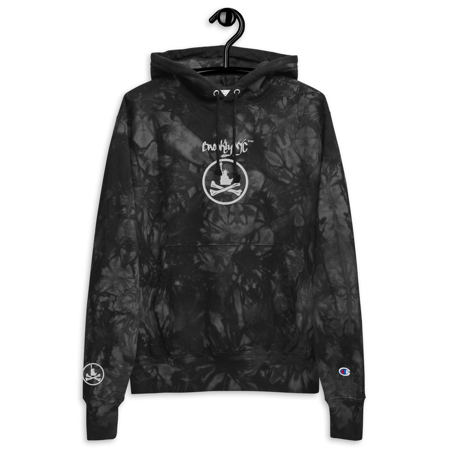 BROOKLYNYC® x Champion Embroidered Tie-Dye Logo Hoodie